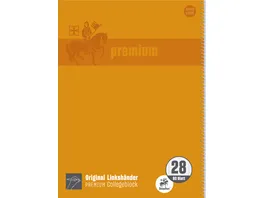 Staufen Premium Collegeblock Linkshaender A4 80 Blatt Lineatur 28