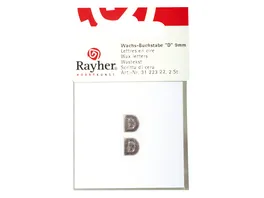 Rayher Wachsbuchstaben D D silber 9mm 2Stueck
