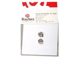 Rayher Wachsbuchstaben G silber 9mm 2Stueck