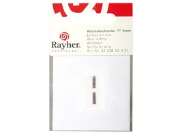 Rayher Wachsbuchstaben I silber 9mm 2Stueck
