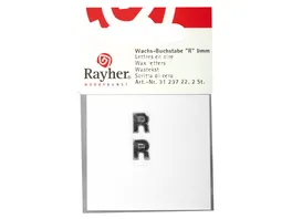 Rayher Wachsbuchstaben R silber 9mm 2Stueck