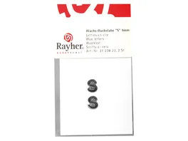 Rayher Wachsbuchstaben S silber 9mm 2Stueck