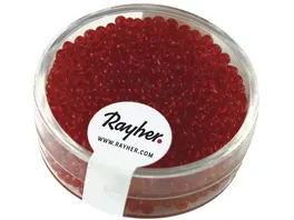 rayher Rocailles 2 mm transparent Rot