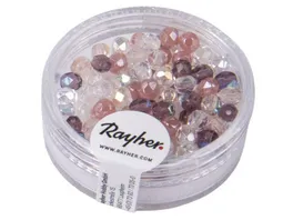 rayher Glas Schliffperle 4mm Antikrose