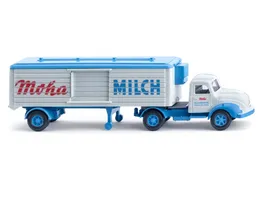 WIKING 052004 1 87 Kuehlkoffersattelzug Magirus Moha Milch