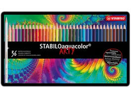 STABILO aquacolor Aquarell Buntstift 36er Metalletui