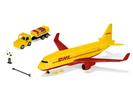 SIKU 1702 DHL Frachtflugzeug mit Zubehoer