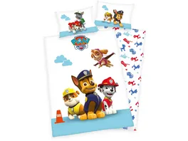 Paw Patrol Flanell Kinderbettwaesche 40x60cm 100x135cm