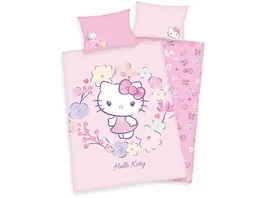 Hello Kitty BIO Flanell Kinderbettwaesche 40x60cm 100x135cm