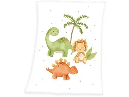 BabyBest Microfaserflausch Decke Dinos