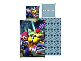 Mario Kart Kinderbettwaesche 80x80cm 135x200cm