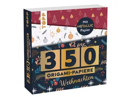 350 Origami Papiere Weihnachten