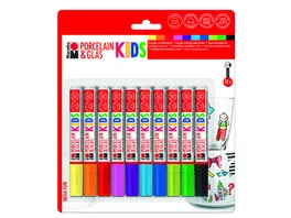 Marabu KiDS Porcelain Glass Marker Mega Fun