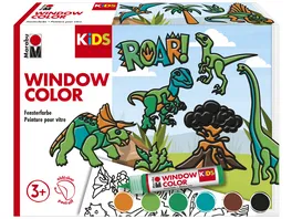 Marabu KiDS Window Color Set Dinosaurier