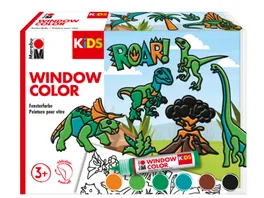 Marabu KiDS Window Color Set Dinosaurier