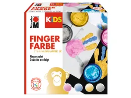 Marabu KiDS Fingerfarbe Set Sternenglanz