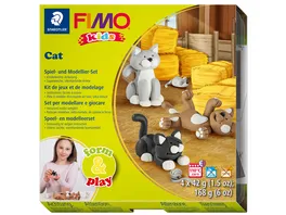 STAEDTLER Modelliermasse FIMO Kids Materialpackung Form Play Cat