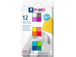 STAEDTLER Modelliermasse FIMO soft Materialpackung Brilliant Colours