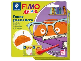 STAEDTLER Modelliermasse FIMO Kids funny papers kit glasses hero