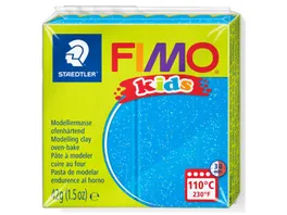 STAEDTLER Modelliermasse FIMO Kids Glitter blau