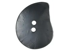 Dill 2 loch Knopf oval mit Struktur 50mm schwarz