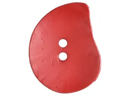 Dill 2 loch Knopf oval mit Struktur 50mm rot
