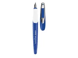 herlitz Schulfuellhalter my pen blau weiss Feder M