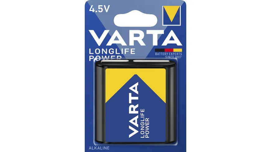 Varta Flachbatterie 4912 HighEnergy 4,5V in 1er Blister (Strom