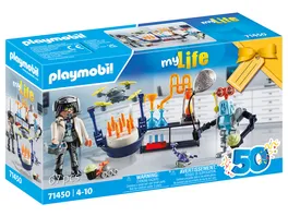 PLAYMOBIL 71450 my Life Forscher mit Robotern