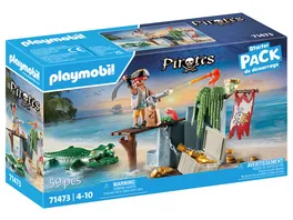 PLAYMOBIL 71473 Pirates Pirat mit Alligator