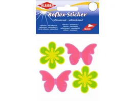 Kleiber Reflex Sticker Blume Schmetterling