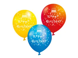 Riethmueller Latexballons Happy Birthday sortiert 6er Pack
