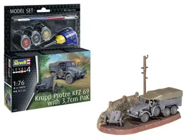 Revell 63344 Model Set 1 76 Krupp Protze KFZ 69 with 3 7cm Pak