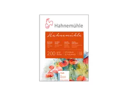 Hahnemuehle Aquarellblock 200 g m 12 x 17 cm 20 Blatt