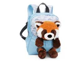 NICI Rucksack mit Plueschtier 21x26cm Roter Panda 25cm