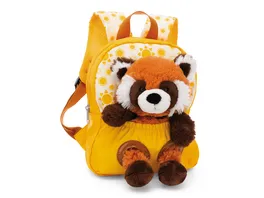 NICI Rucksack mit Plueschtier 21x26cm Roter Panda 25cm