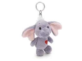 NICI Schluesselanhaenger Love Elefant grau 10cm GREEN