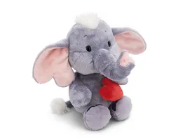 NICI Kuscheltier Love Elefant mit Magnet Herz grau 23cm GREEN