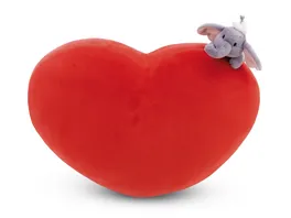 NICI Kissen Love Elefant herzfoermig 42x27cm