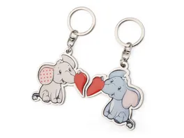 NICI Schluesselanhaenger 2er Set Love Elefant Metall