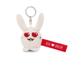 NICI Schluesselanhaenger Hase Ich Herz dich rot 5cm