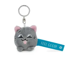 NICI Schluesselanhaenger Katze Feel Good blau 5cm