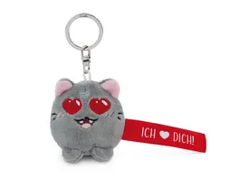 NICI Schluesselanhaenger Katze Ich Herz dich rot 5cm