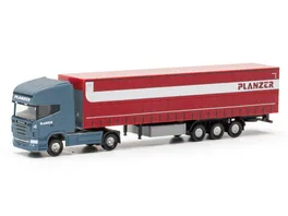 Herpa 066860 1 160 Scania R Tieflader Gardinenplanen Sattelzug Planzer Schweiz Dietikon