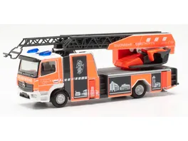 Herpa 097604 1 87 Mercedes Benz Atego Drehleiter mit Geraetekasten Feuerwehr Gersthofen Bayern Gersthofen