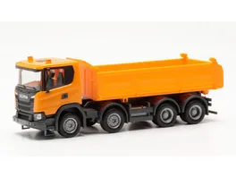 Herpa 316996 1 87 Scania XT17 Meiler 4 achsiger Dreiseitenkipper orange