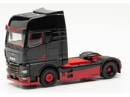 Herpa 317092 1 87 MAN eTGX Zugmaschine schwarz rot