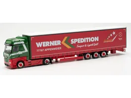 Herpa 317214 1 87 Mercedes Benz Actros Bigspace 15m Lowliner Sattelzug Werner Baden Wuerttemberg Appenweier