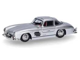 Herpa 430975 1 87 Mercedes Benz 300 SL Fluegeltuerer silbermetallic