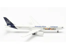 Herpa WINGS 537216 1 500 Lufthansa A330 Fanhansa Diversity Wins D AIKQ